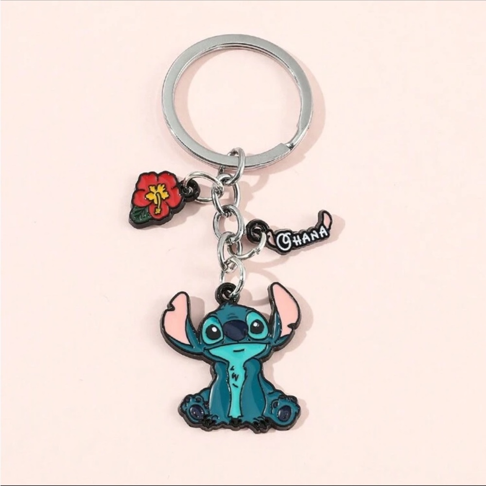 ✨3 for $20 ✨ Stitch Keychain with Flower Charm